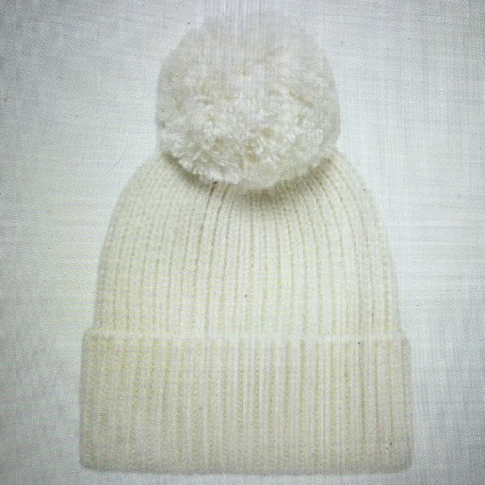 UGG rib-knit & faux fur Pom- Pom beanie